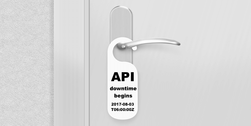 API downtime door hanger