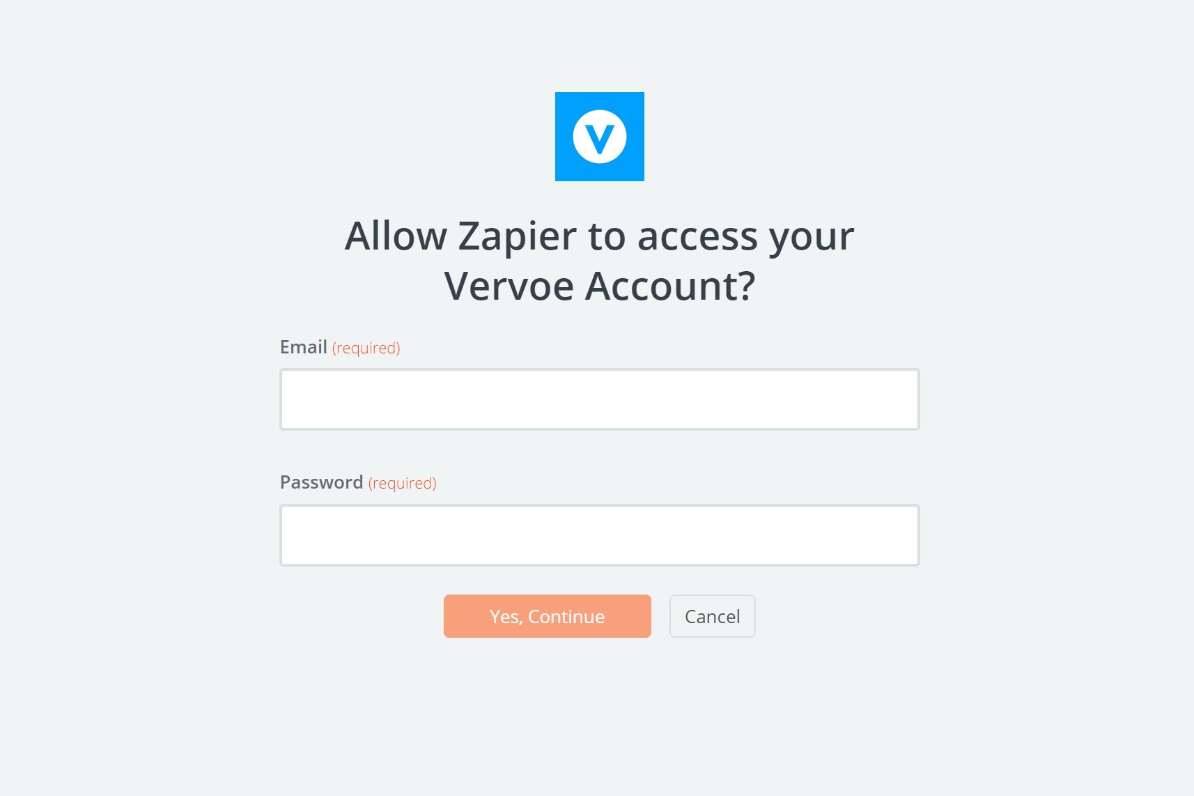 Vervoe username and password