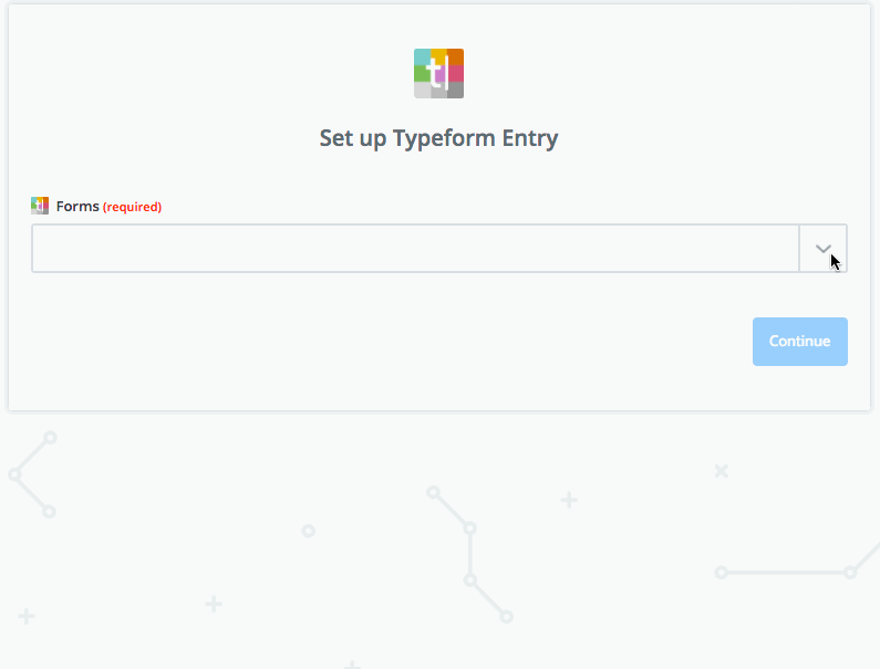 Select Form in Zapier