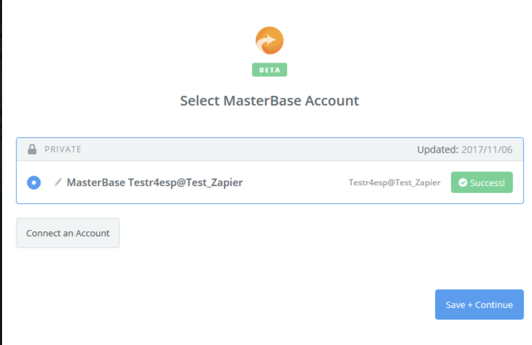 MasterBase connection successful