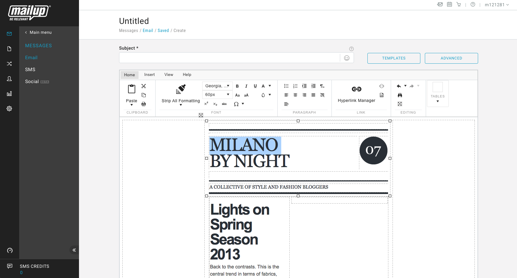 MailUp screenshot