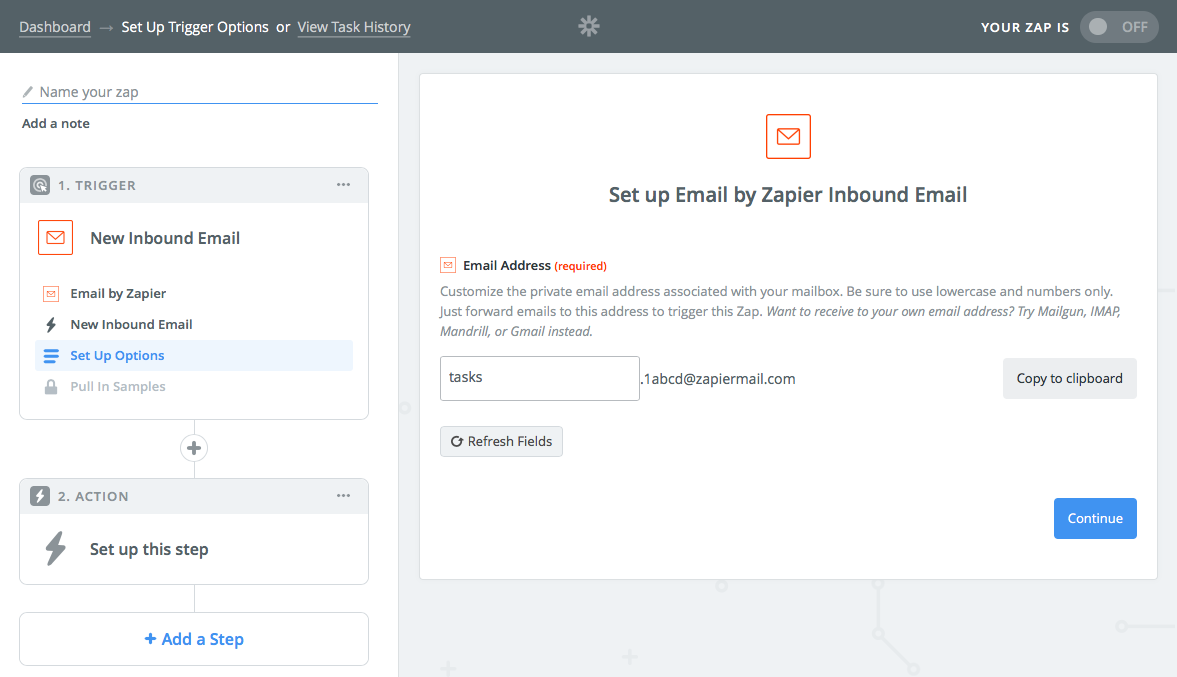 Zapier Email Trigger