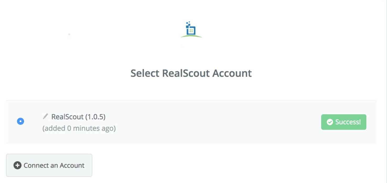 RealScout connection successful