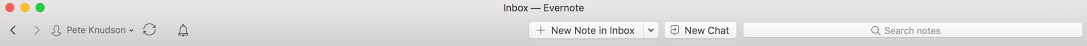 Evernote toolbar