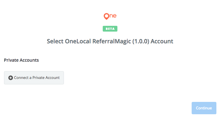 Click to connect OneLocal ReferralMagic