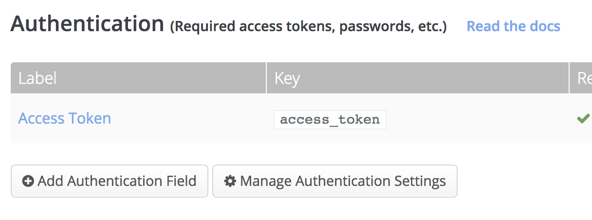 Manage authentication settings