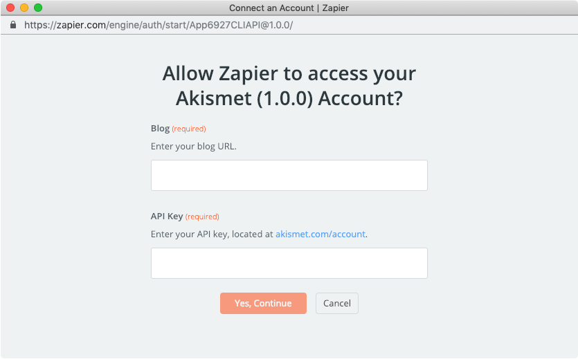  API  Key  Auth Zapier Platform UI Documentation