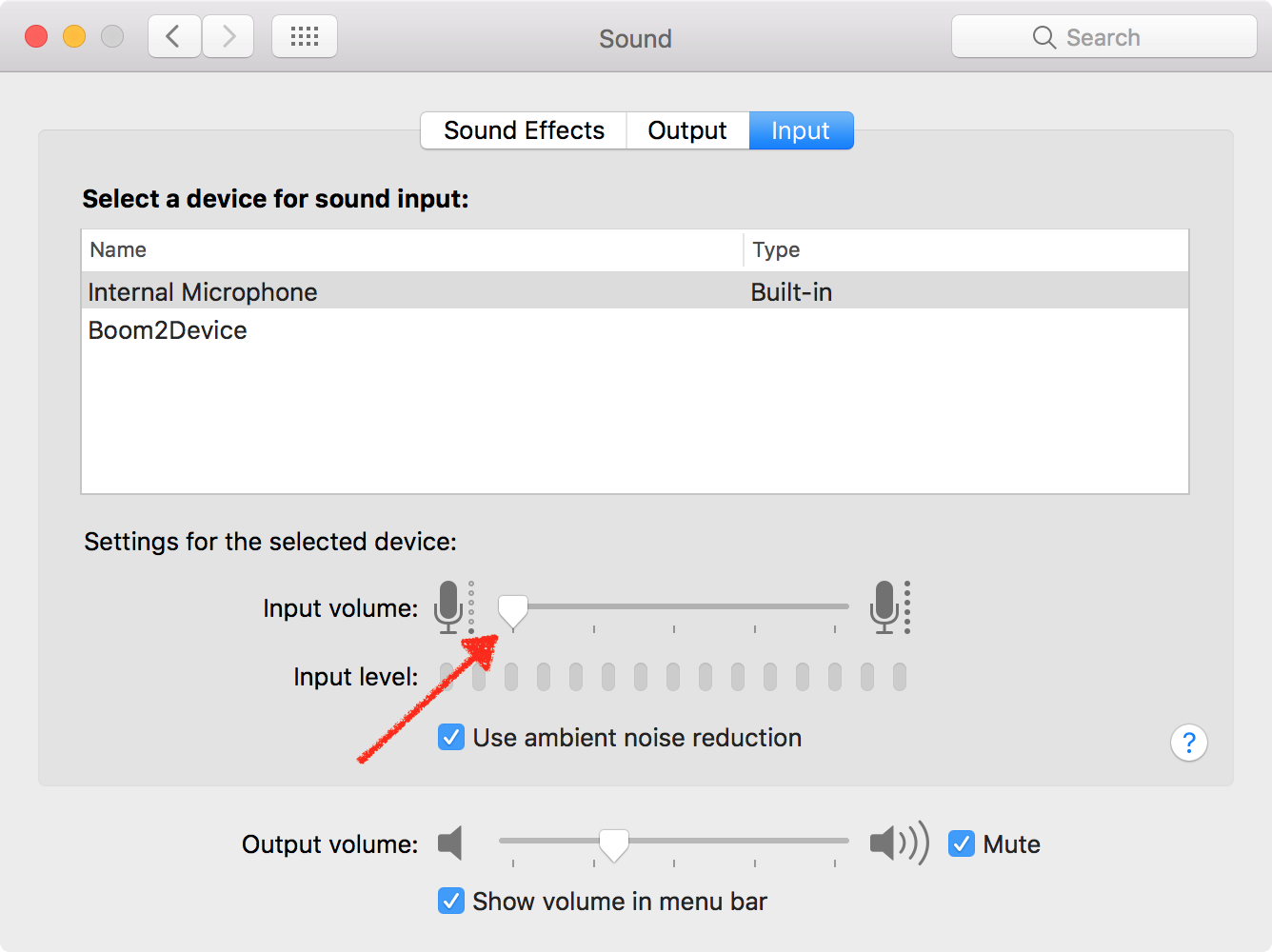 external microphone is not showing up on mac sound settings