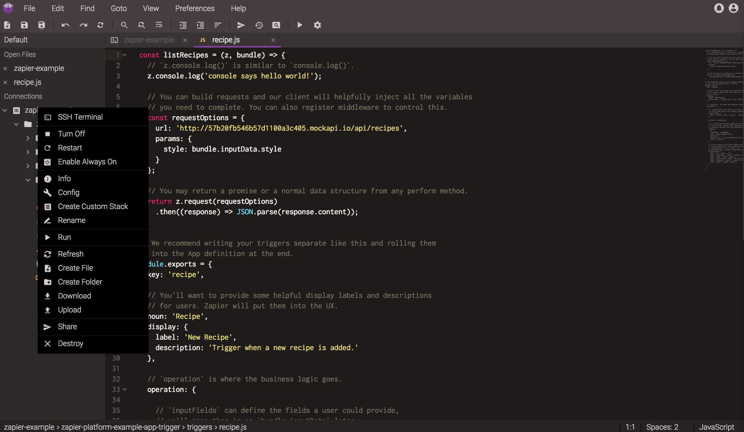 Full CodeAnywhere editor screen