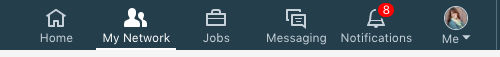 Your LinkedIn contacts live under My Network.