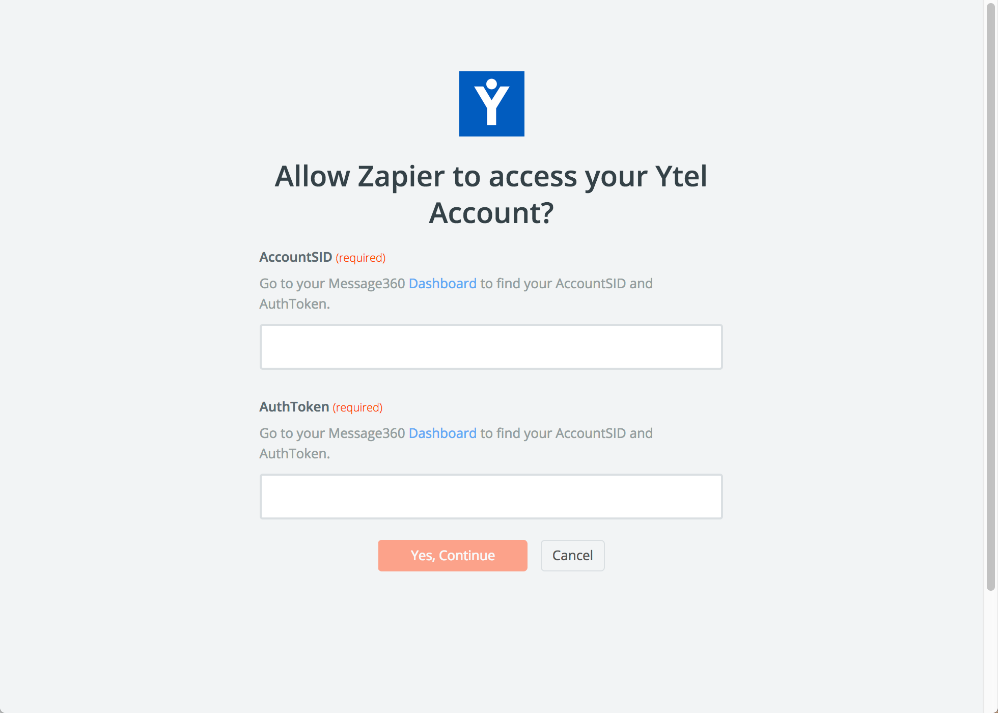 Ytel username and password