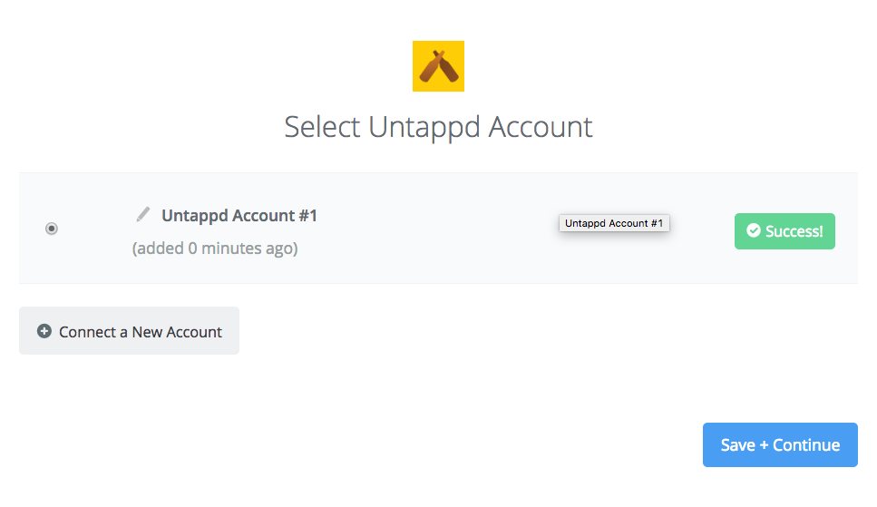 Untappd connection successfull
