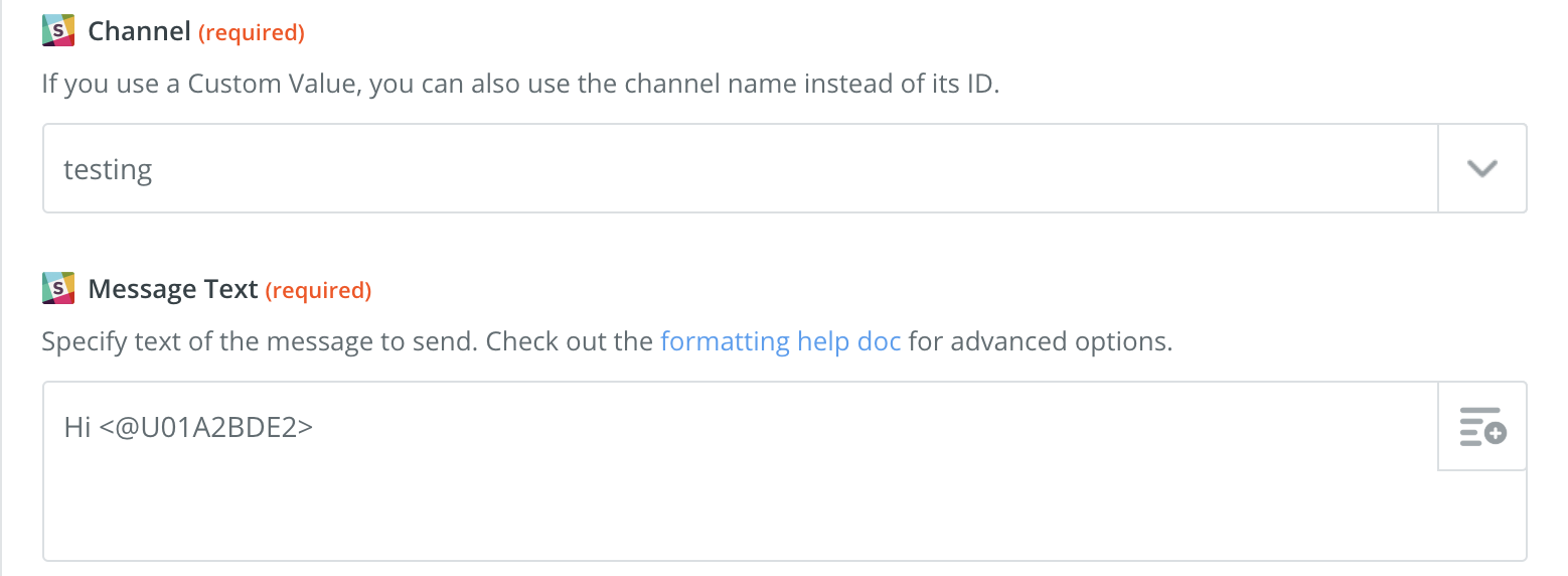 slack formatting