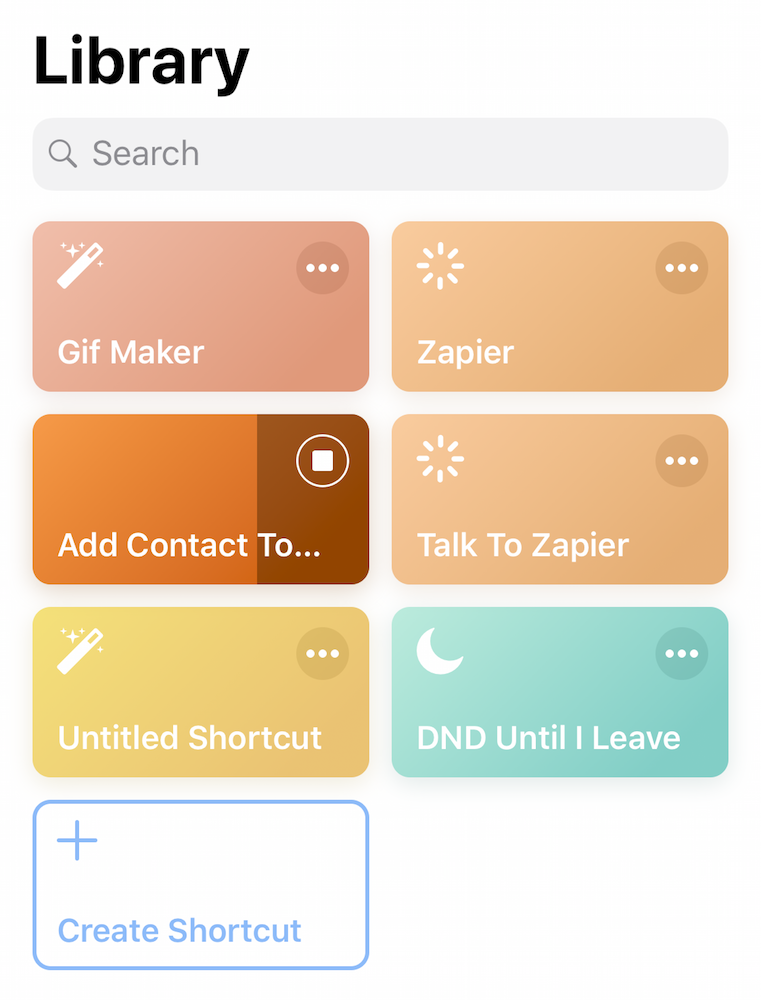 Run Shortcut from Shortcuts App