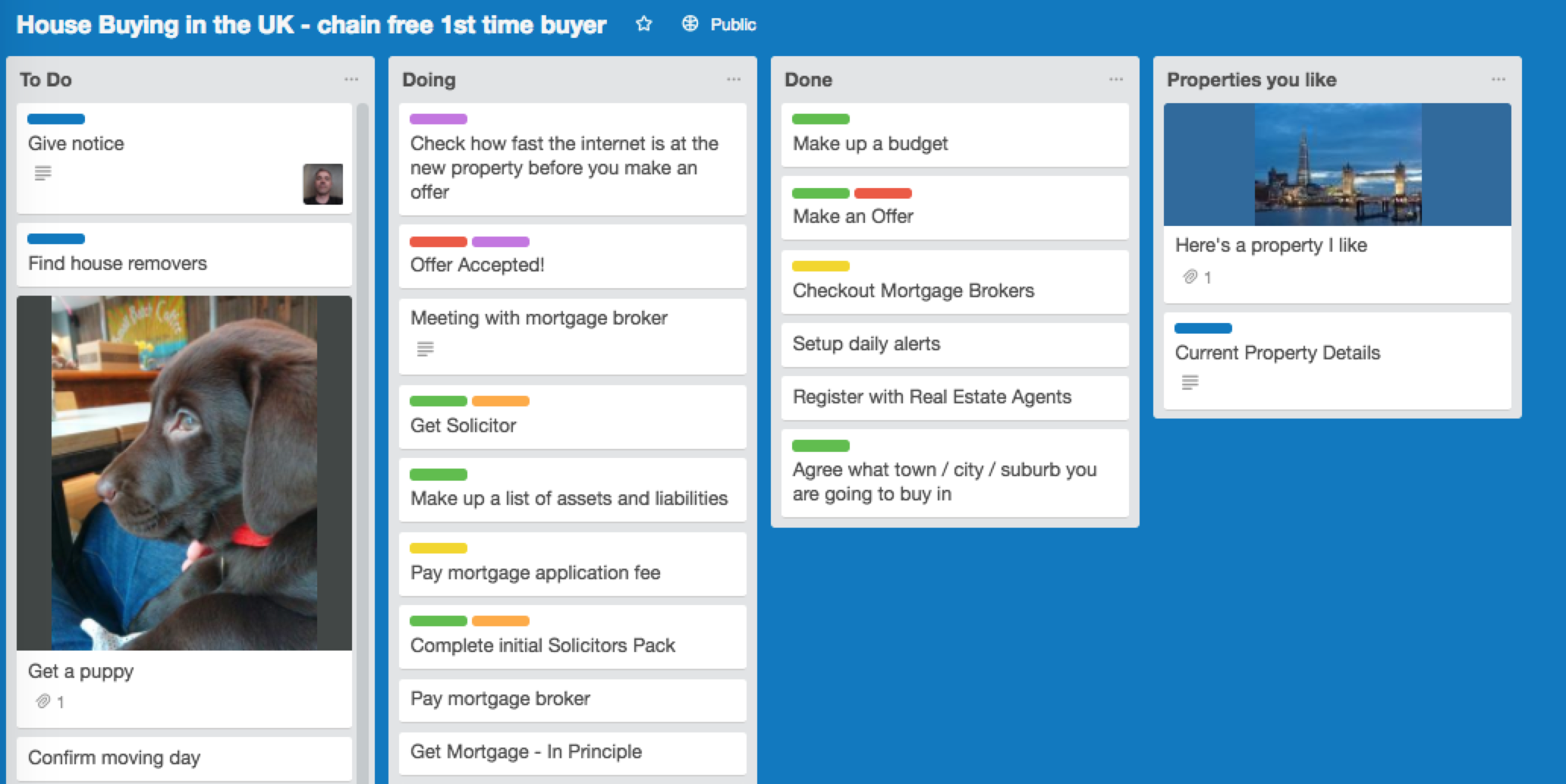 scrum board trello example