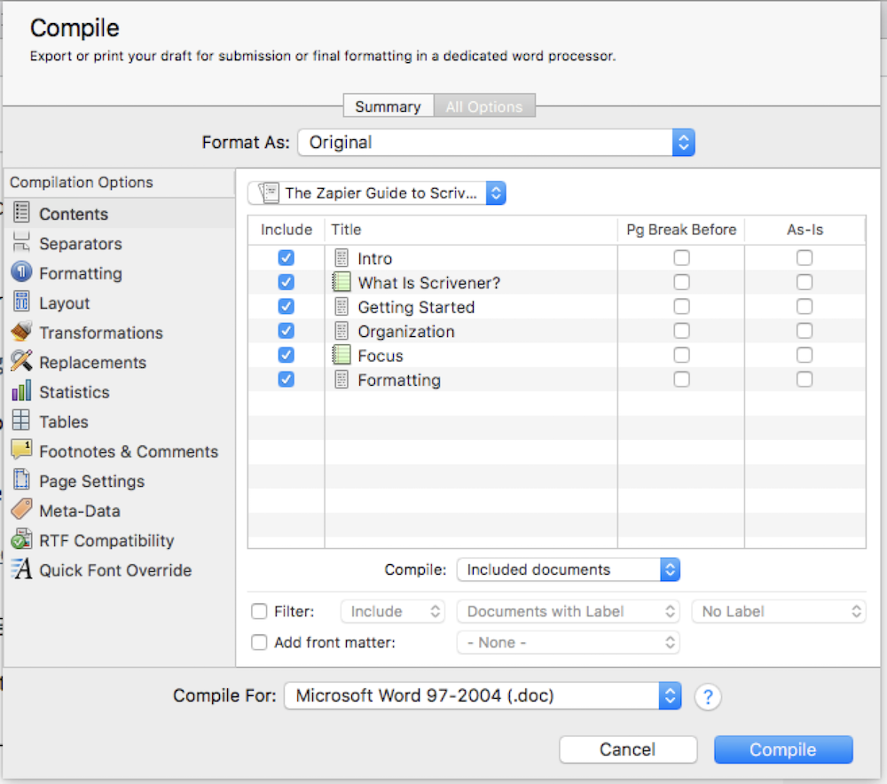 ywriter vs scrivener