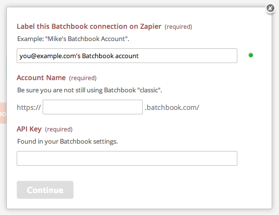 Give your Batchbook account a title