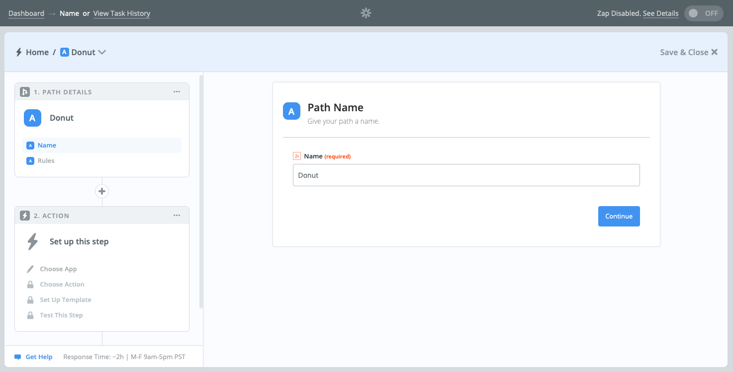 Zapier Path Name