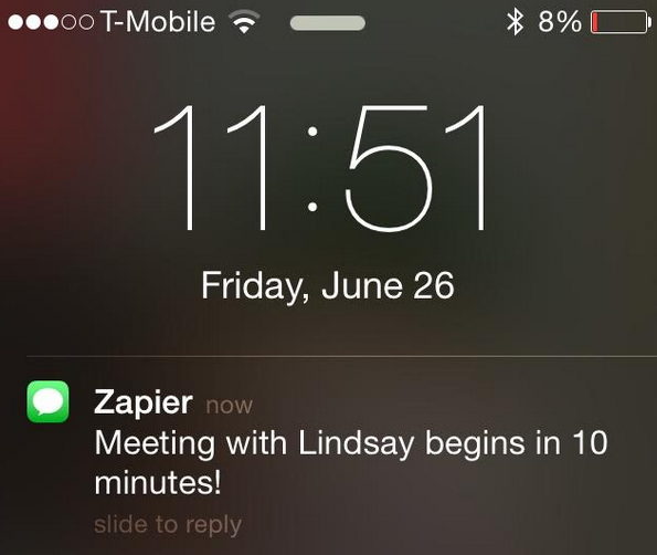 Google Calendar to SMS