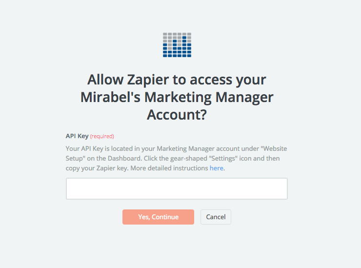 Mirabel's Marketing Manager API Key