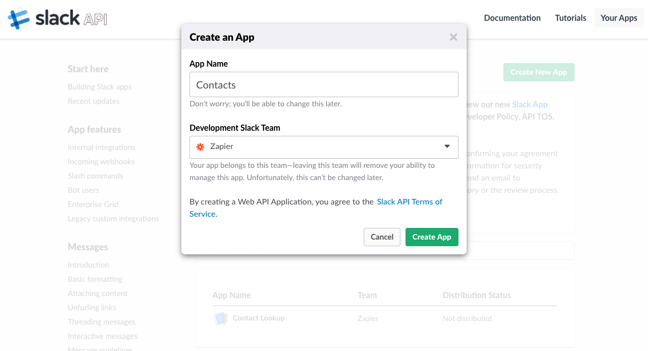 Add Slack App