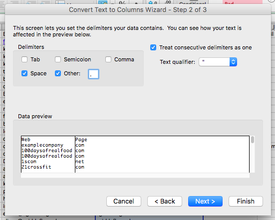 Select the barrier for the separater to operate on.