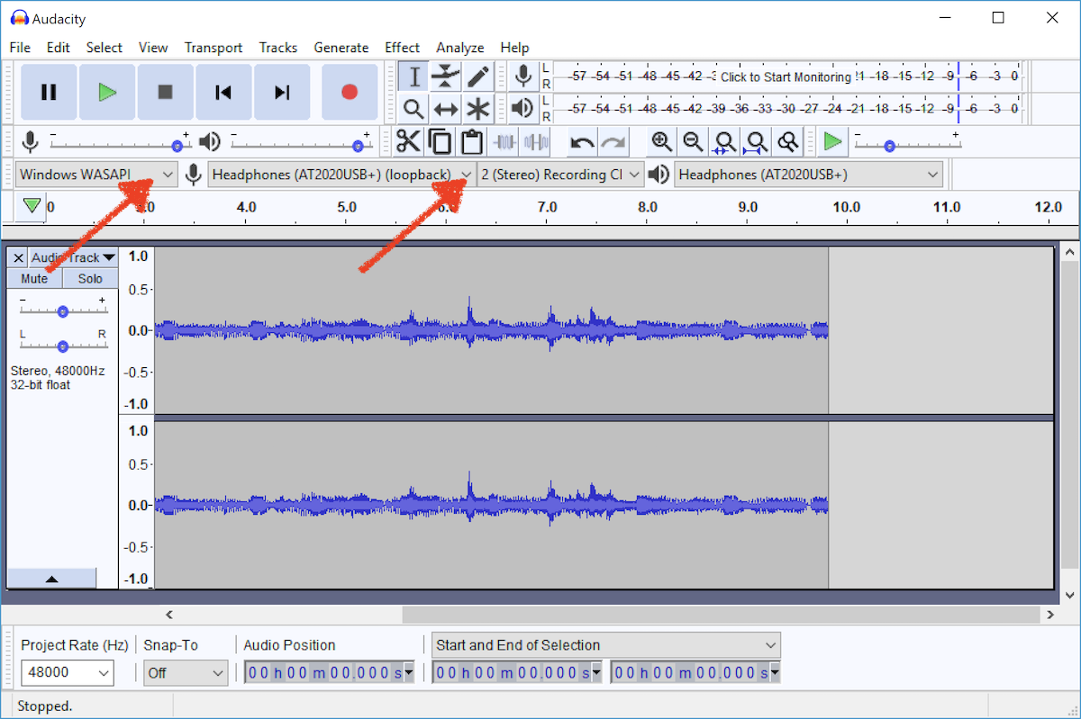 audacity record pc audio