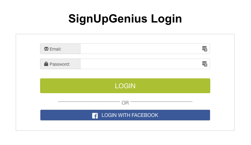 sign up genius login