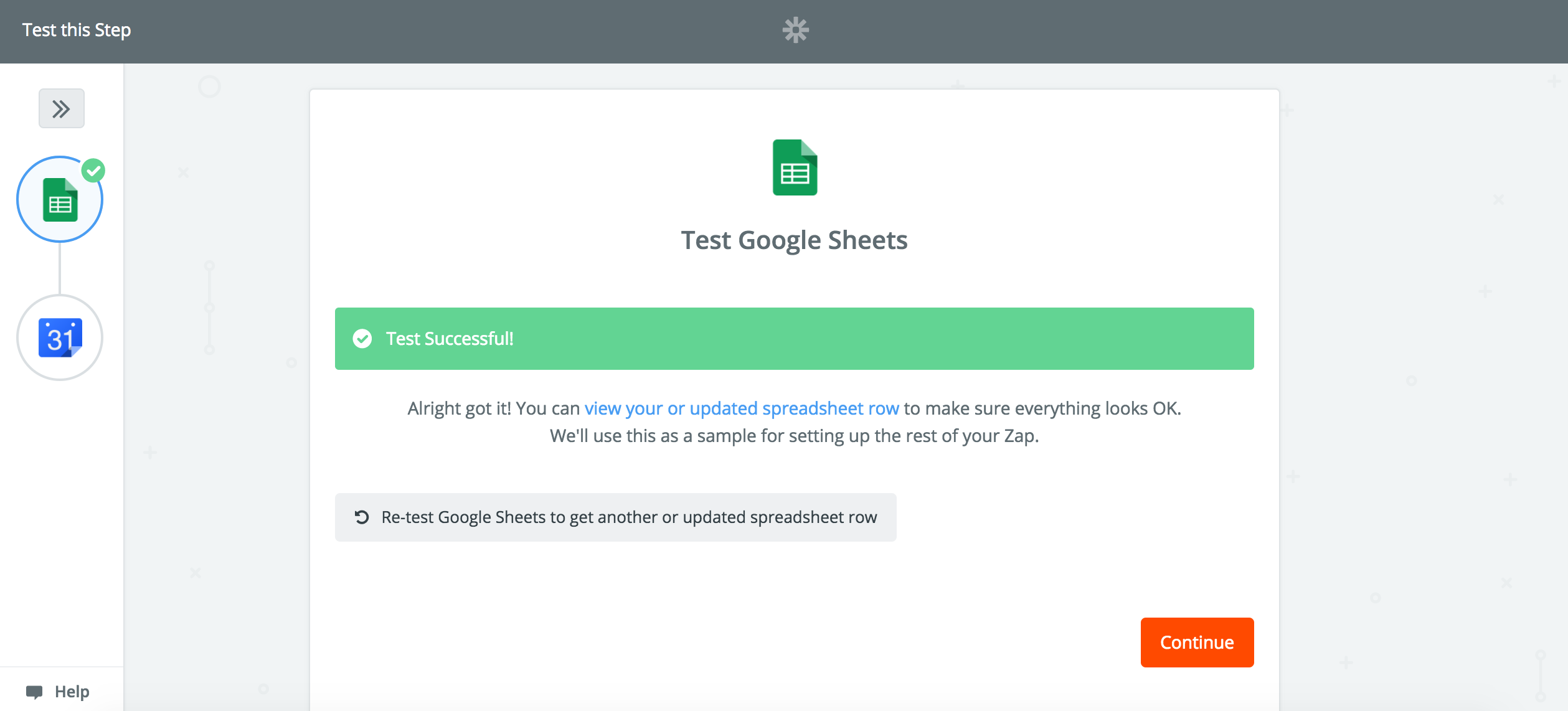 View sample Google Sheets data