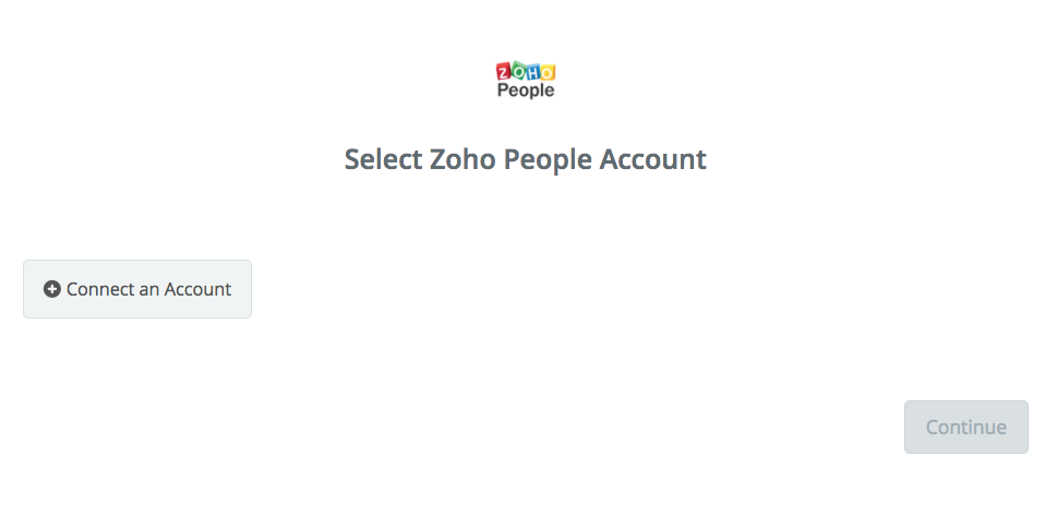 Click to connect Zoho People