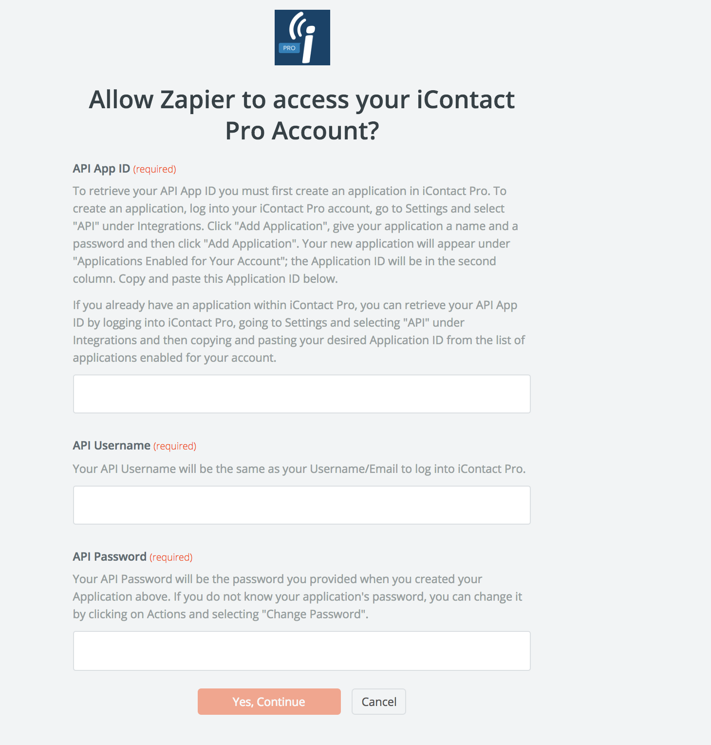 iContact Pro Integration Help & Support Zapier