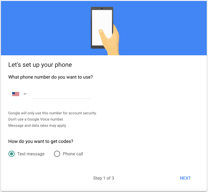 Add phone number to Google