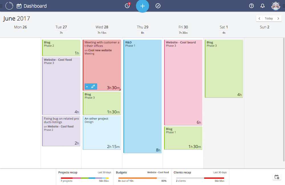 Timeneye lets you track your team's time with a Kanban layout