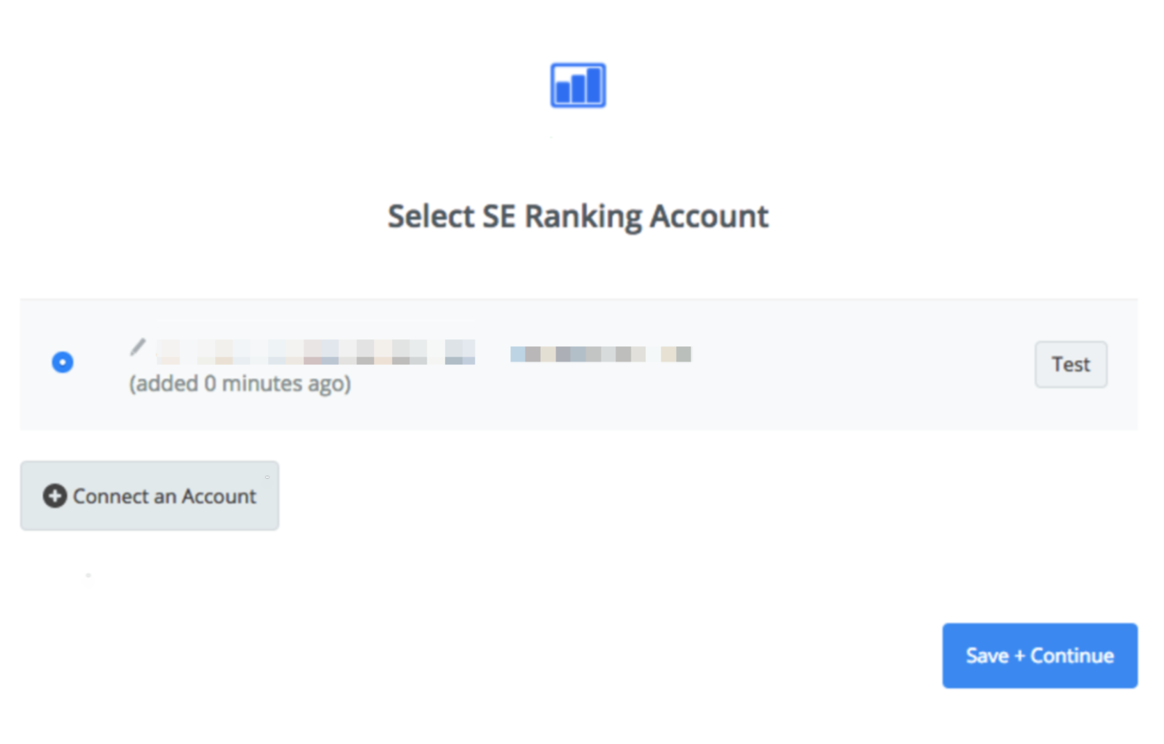 SE Ranking connection successfull