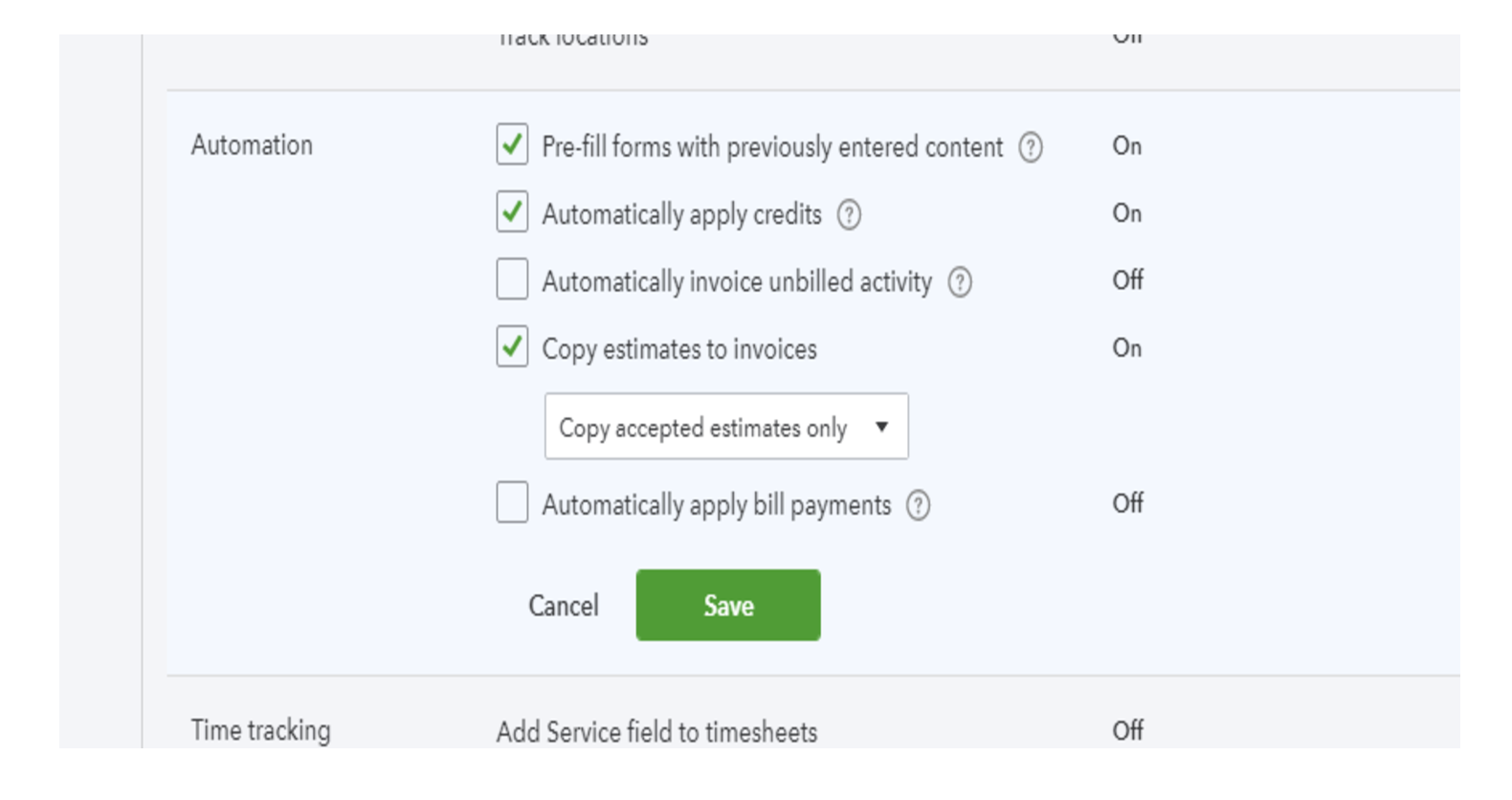 Quickbooks online settings for applying payments tercolorado