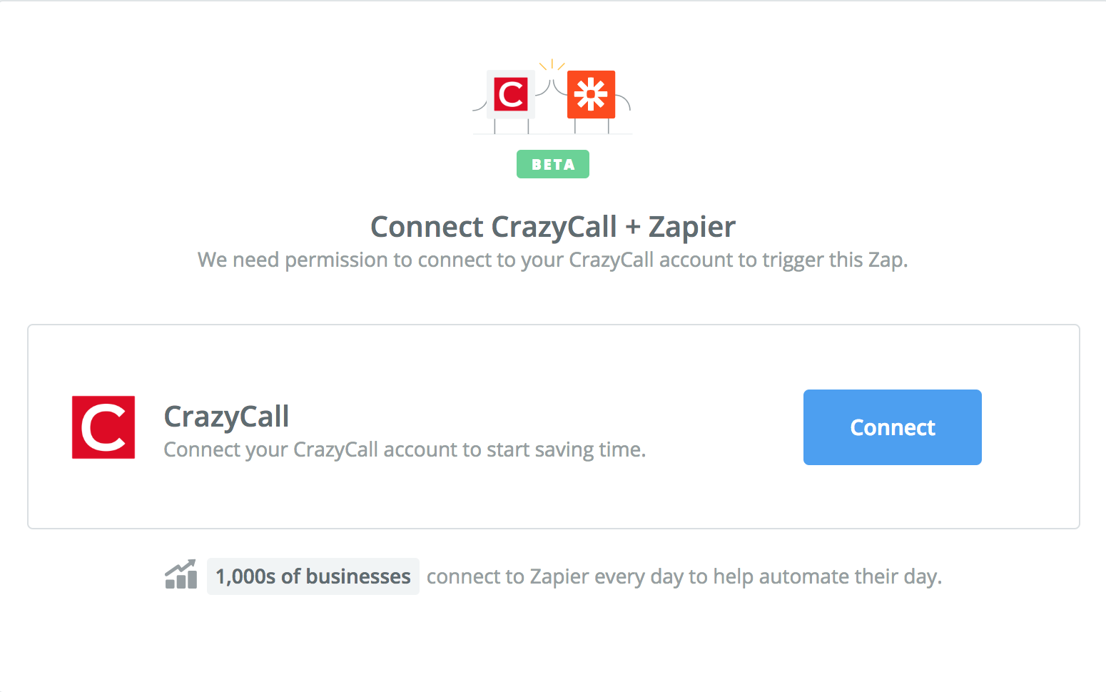 Click to connect CrazyCall
