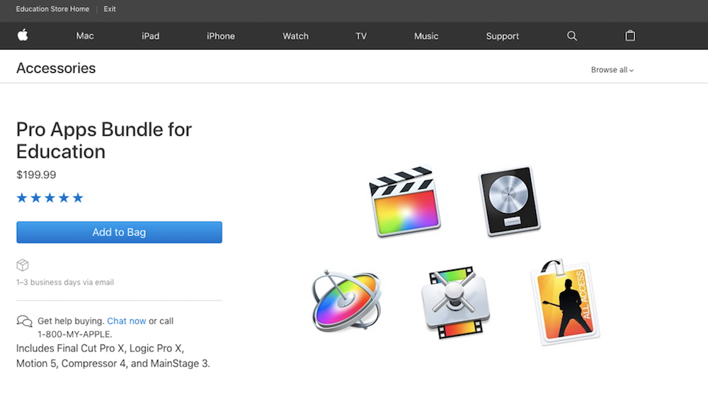 Apple Pro Software Bundle offers students a discount on top creative software like Final Cut Pro and Logic Pro.