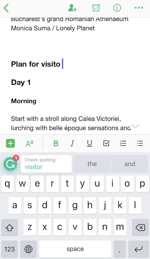 Grammarly for iPhone