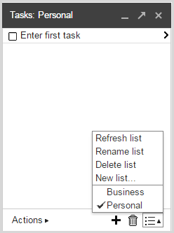 Add lists to Google Tasks