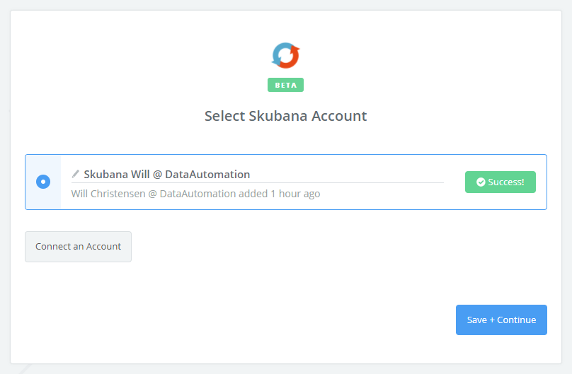 Skubana connection successfull