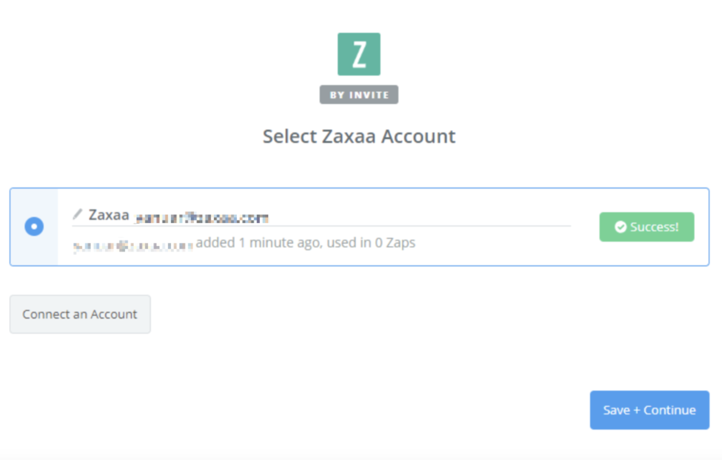 Zaxaa connection successful