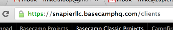 Basecamp Classic URL Bar