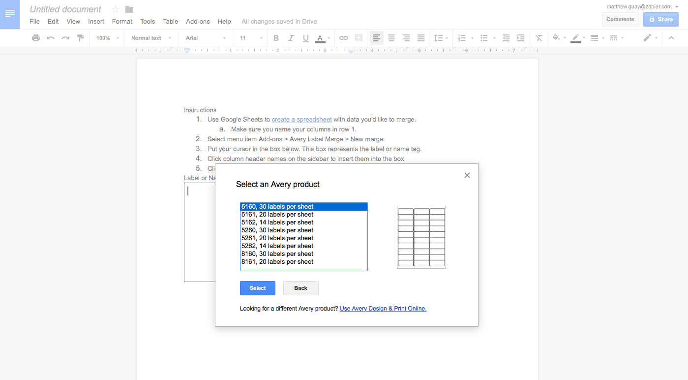 Does Google Docs Have Avery Templates