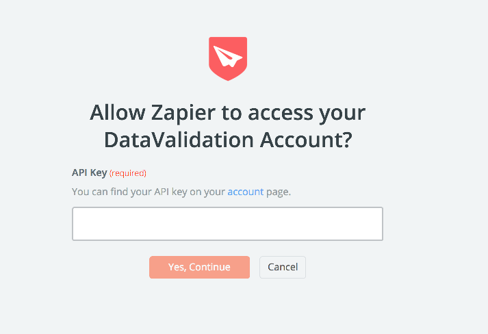 DataValidation API Key