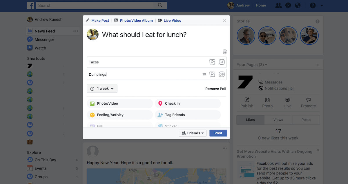 Facebook Poll