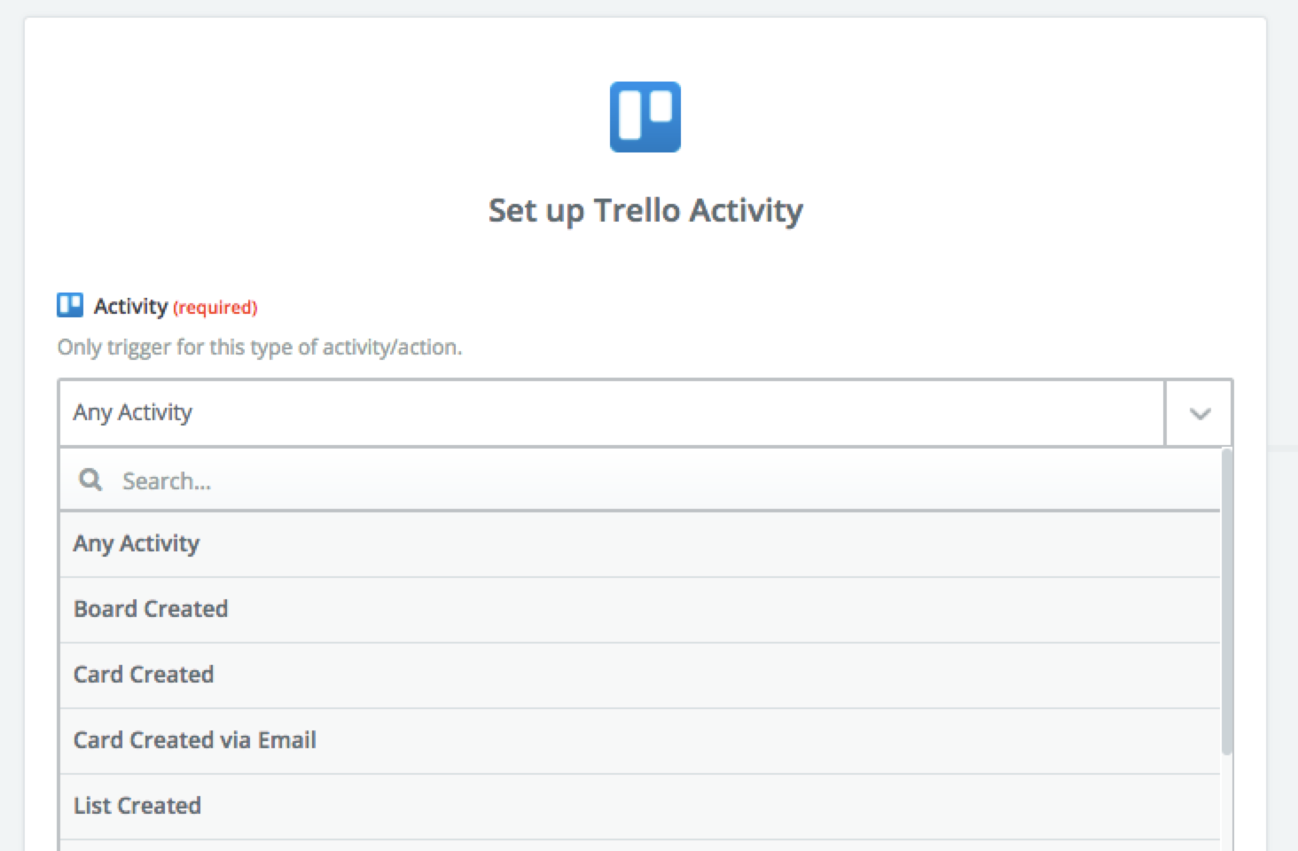 new activity trigger