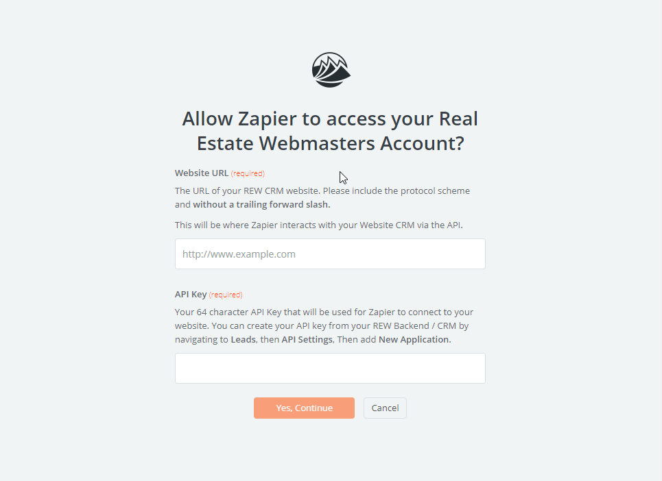 Real Estate Webmasters API Key