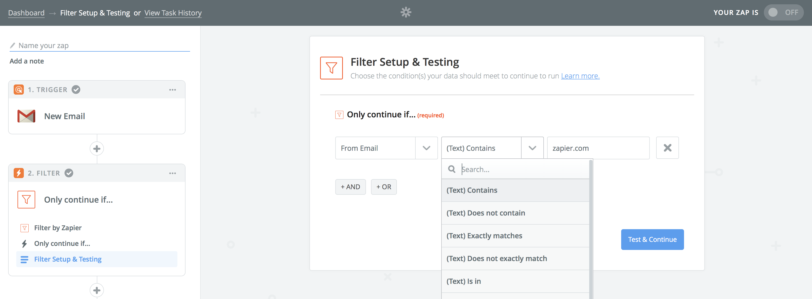 Zapier Filter Email