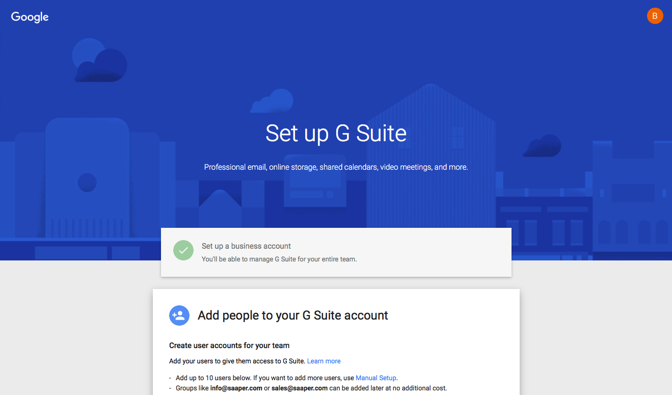 Set up G Suite