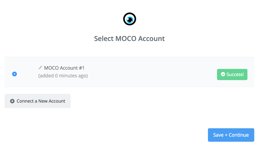MOCO connection successfull